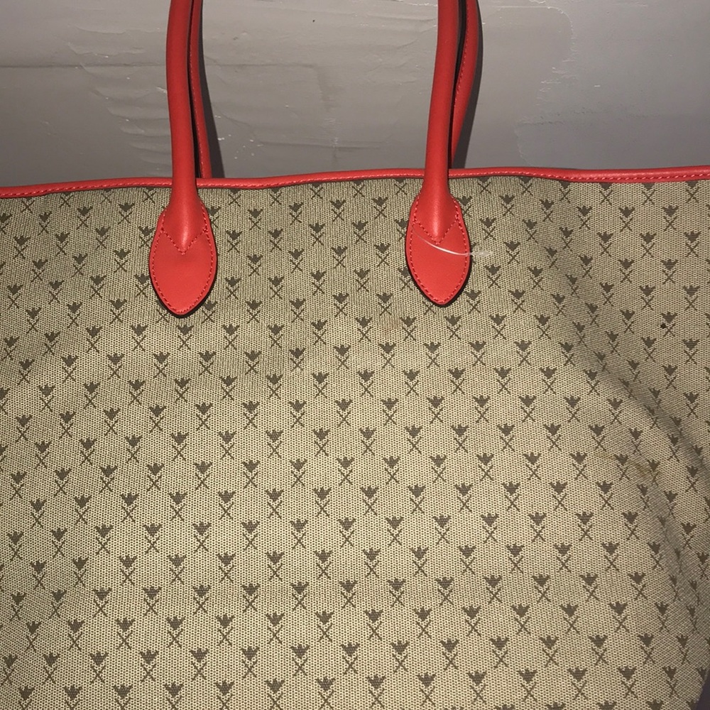 H&M Large Tote Bag Red and Brown